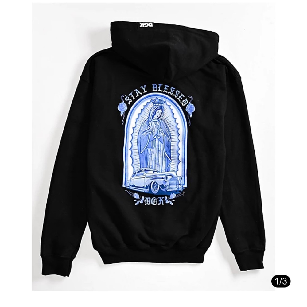 DGK Black Hoodie with Blue Graphic